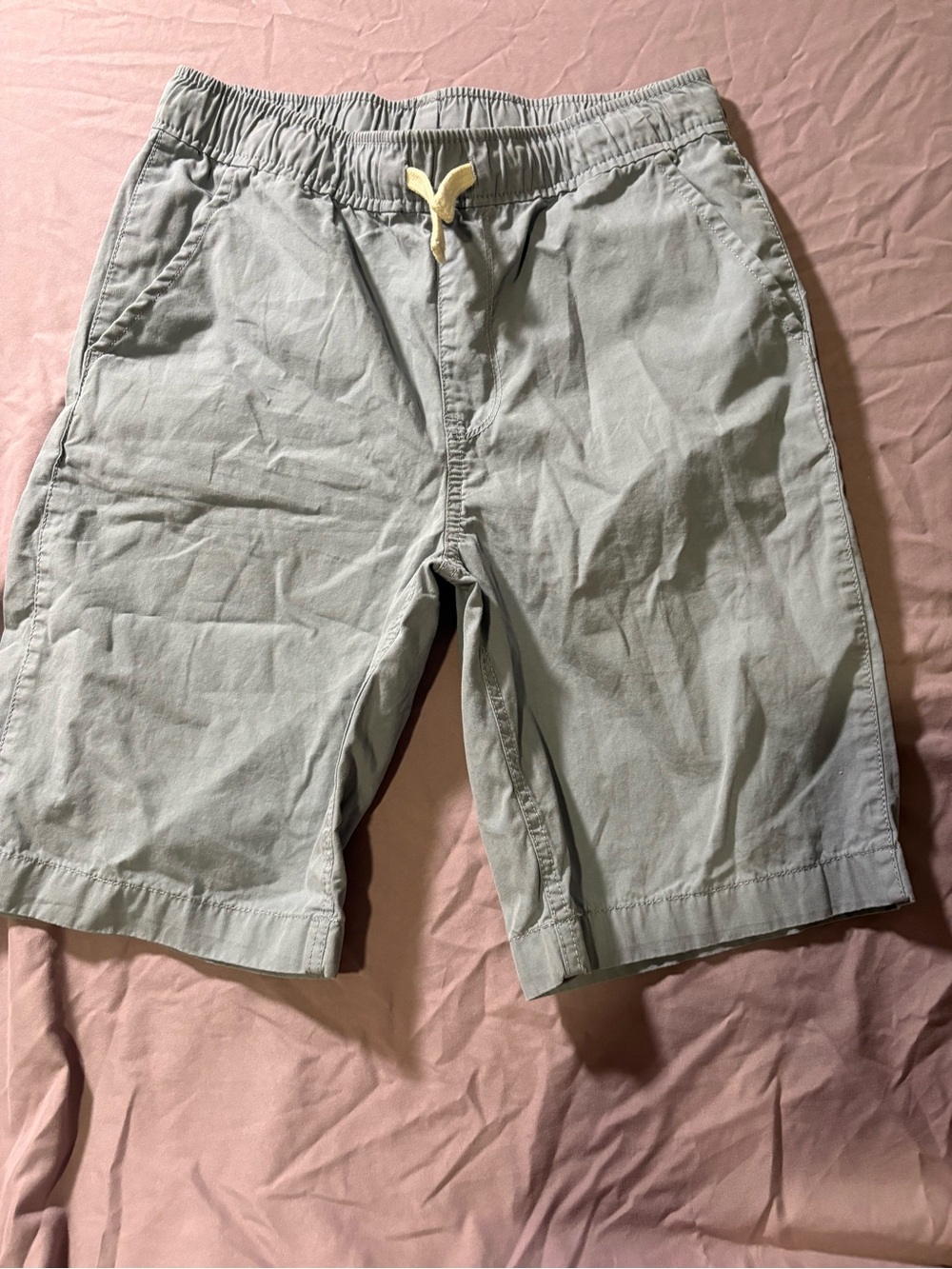 The Children's Place Light Gray Elastic Waist Drawstring Shorts